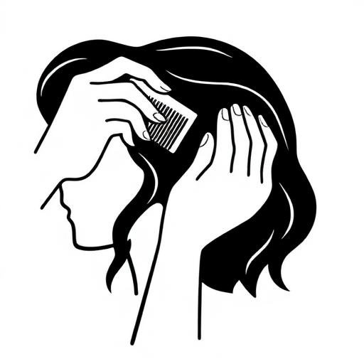 Pictogram voor haar kammen