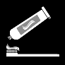 Pictogram voor tanden poetsen